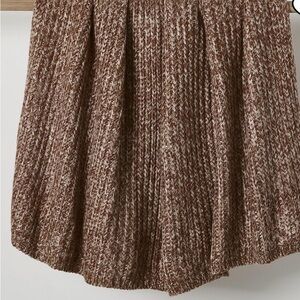 West  Elm Marled Rib Knit Throw Terracotta 50x60